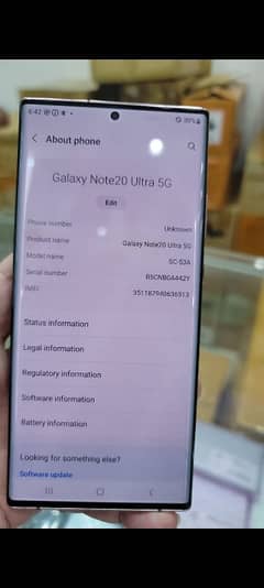 note 20 samsang s20 ultra