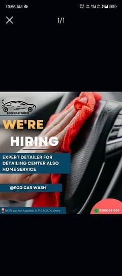 car wash detailing k leay expert worker required hn