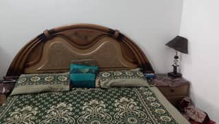 Double bed good condition good looking //double bed with side tables