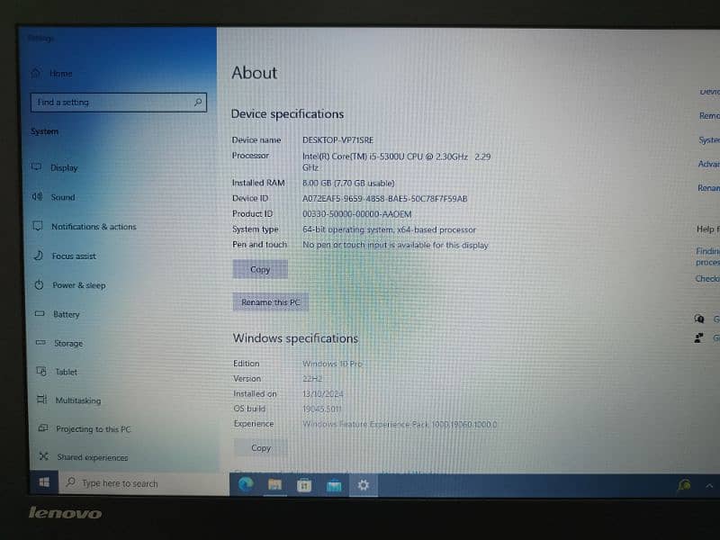 Lenovo Thinkpad T450 i5 5th Gen (8/512 GB) 8