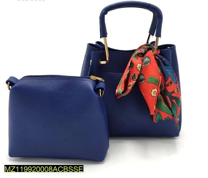 women's PU leather plain handbag set 0