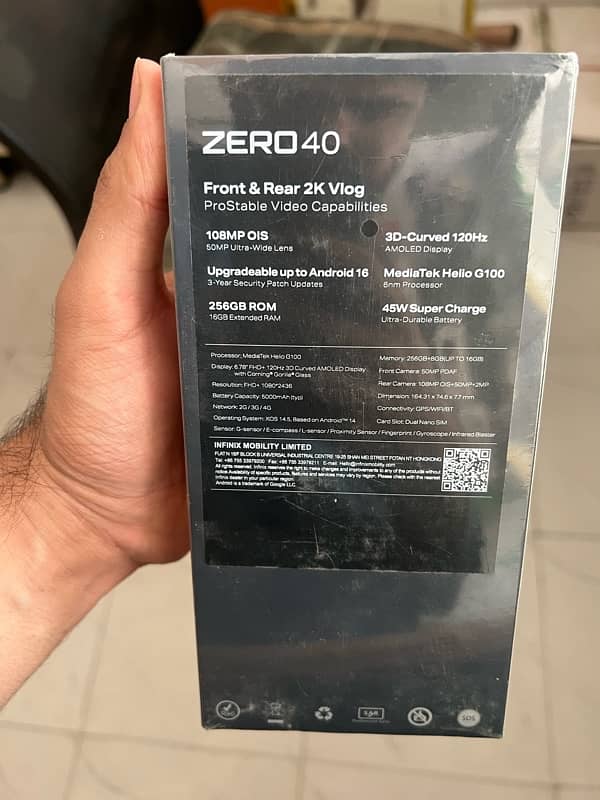 infinix zero 40 box pack 1