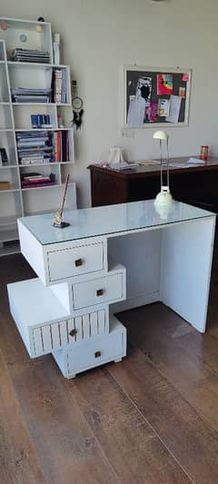 study table with 4 drawers