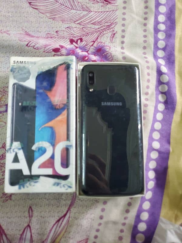 Samsung A20 with box 1