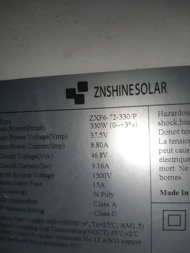 Solar panals 330 watts 0