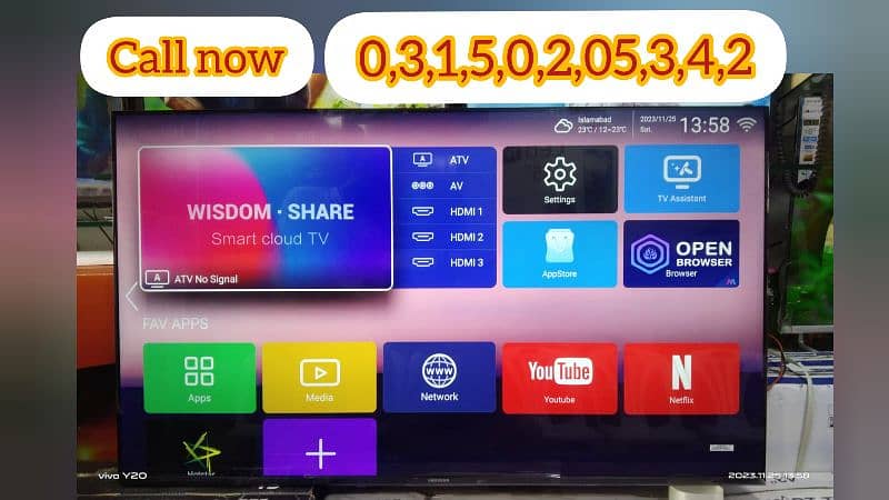 PUBLIC DEMAND 55 INCH SMART ANDROID LED TV UHD DISPLAY 7