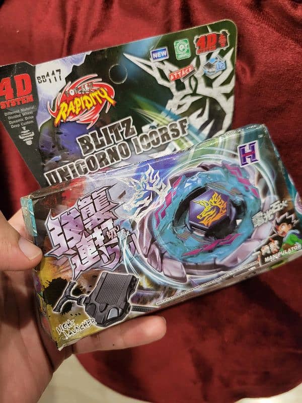 Beyblade Metal Fight Burst Fusion 4D Rapidity Spin Top 3