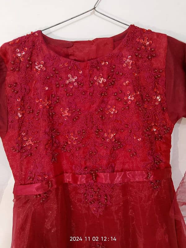 Girls Fairy frock#used #Mehroon #fullfrock 1