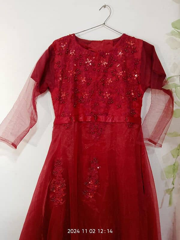 Girls Fairy frock#used #Mehroon #fullfrock 2