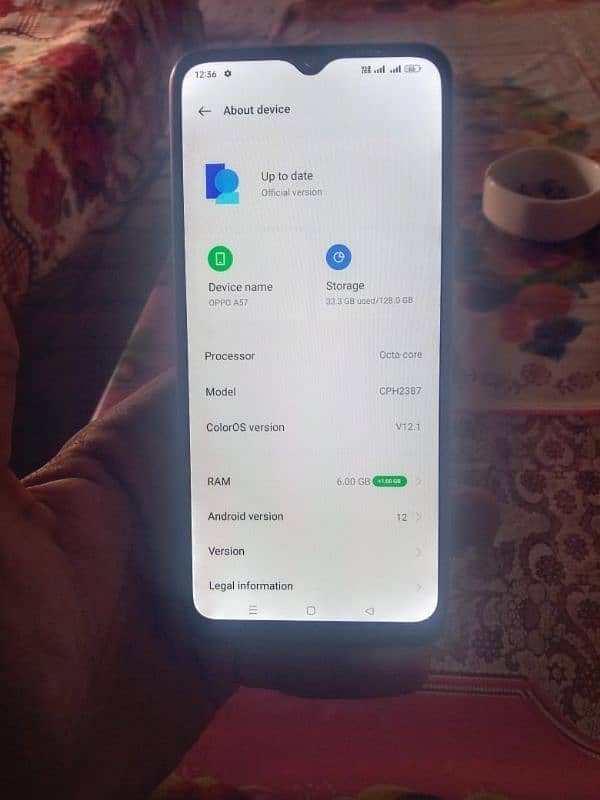 oppo a57. Ram6+128. GB PTA ok hai charger nahi hai 0