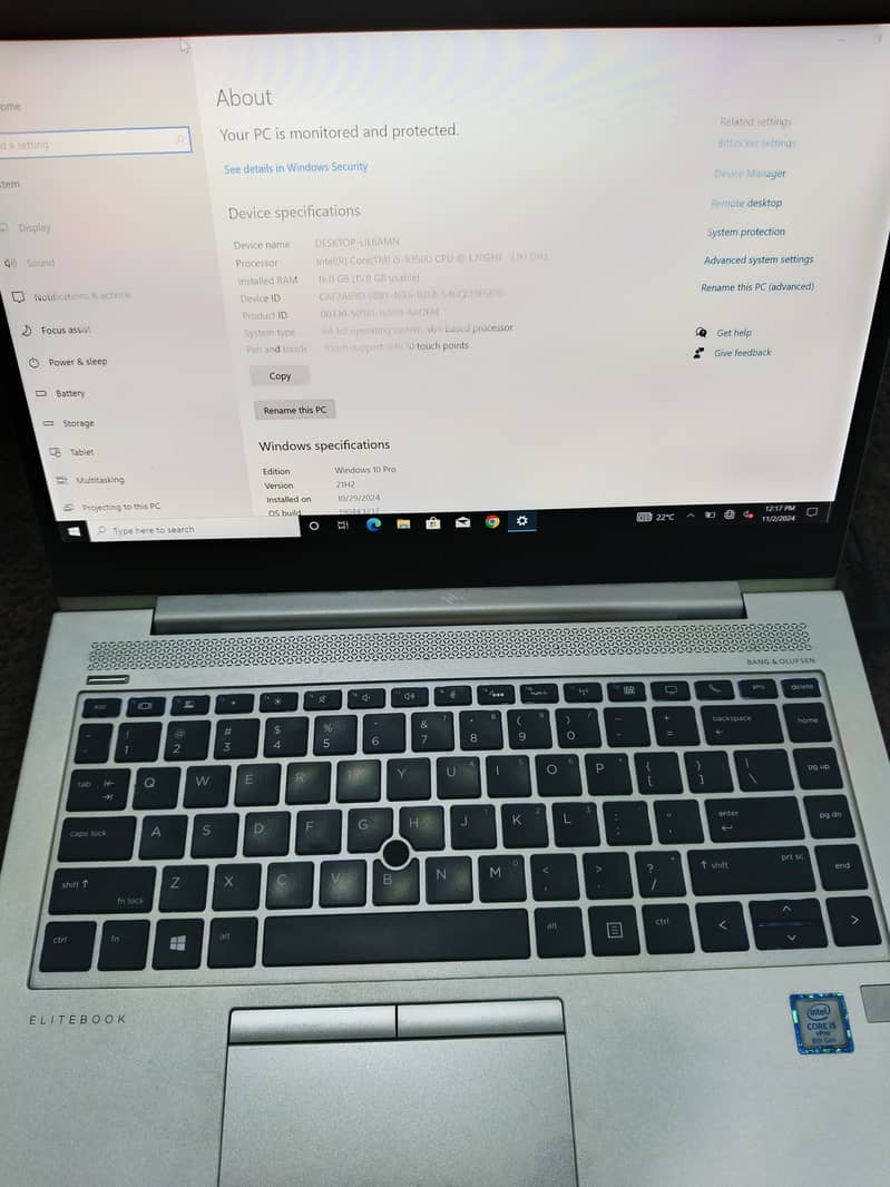 HP EliteBook Touch Screen i5 8th Generation 6