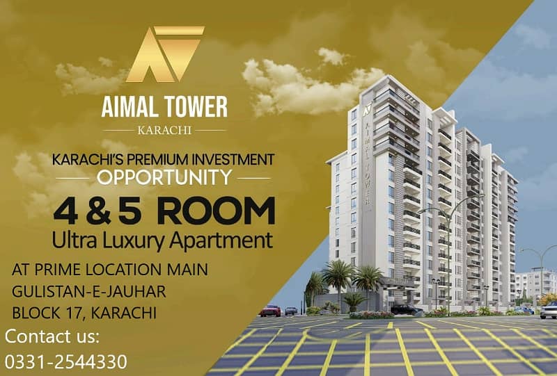 ULTRA LUXURY APARTMENT SALE AT GULISTAN-E-JOHAR BLOCK-17 0