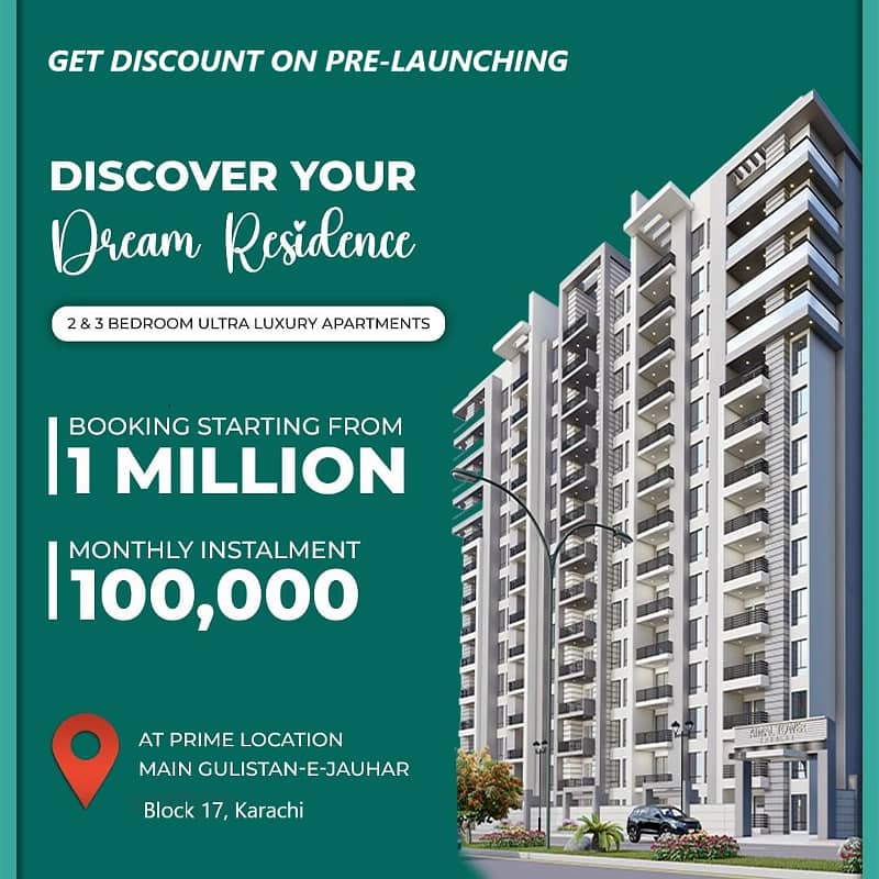 ULTRA LUXURY APARTMENT SALE AT GULISTAN-E-JOHAR BLOCK-17 1