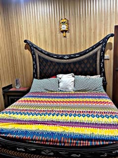 Bed Set For Sale/wooden Bed/king size bed with Side & dressing Table