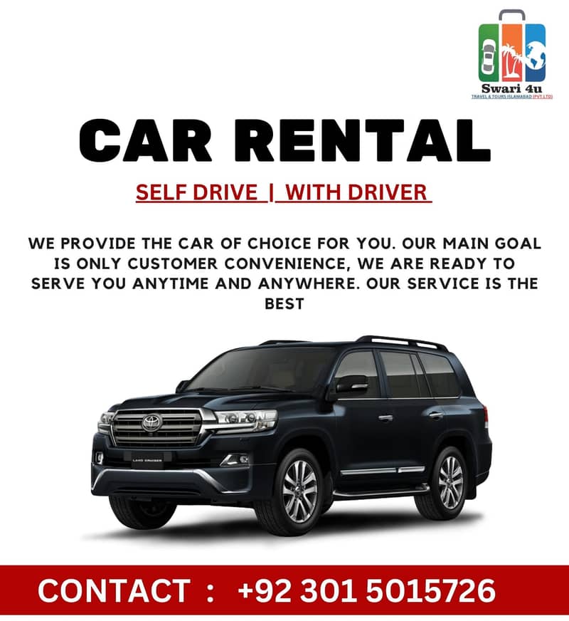 self drive rent a car Revo , Prado , Car Rental Islamabad 1