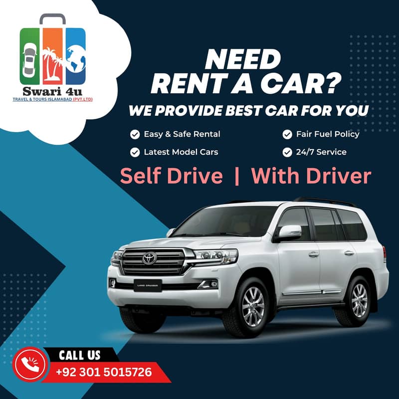 self drive rent a car Revo , Prado , Car Rental Islamabad 5