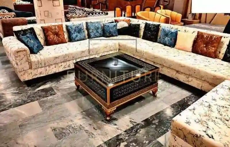 sofa L shaped alibil ha. FURNITURE KI DUNIA Me AI 6