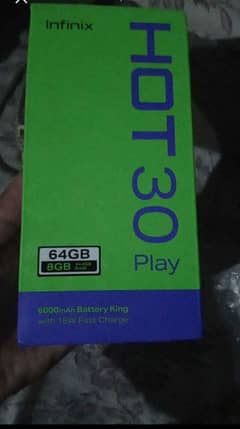 Infinix hot 30play 4+4/64 white colour