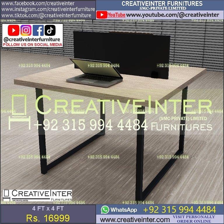 Office table workstation laptop computer chair sofa used working desk 19