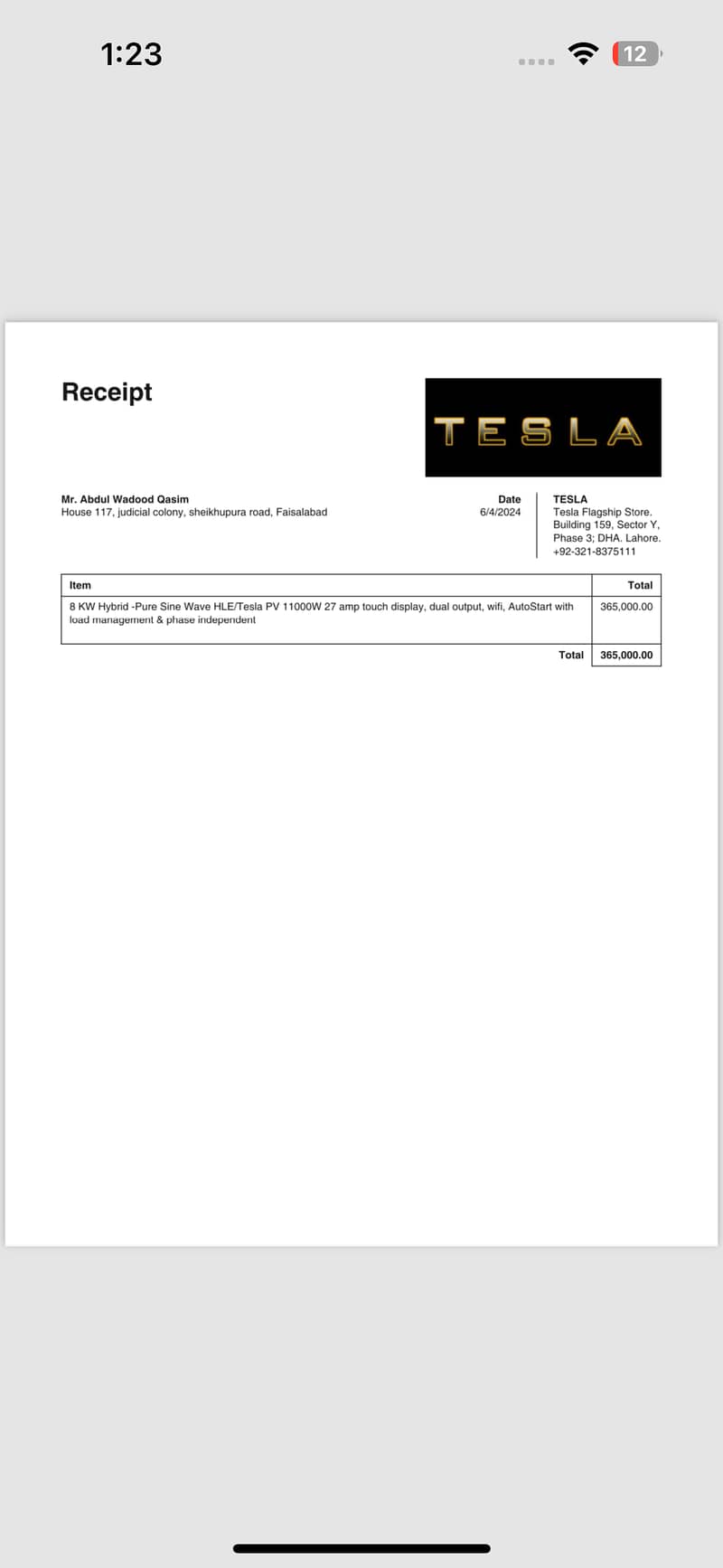 Tesla hybrid inverter 8KW HLE 5