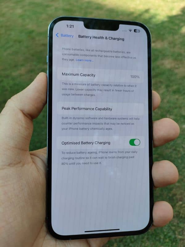 Iphone 13 pro max non PTA JV 100% Battery actual 2