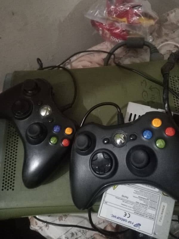 XBOX 360 WITH 43 GAMES 2 CONTROLER ONLY FAISLABAD 0