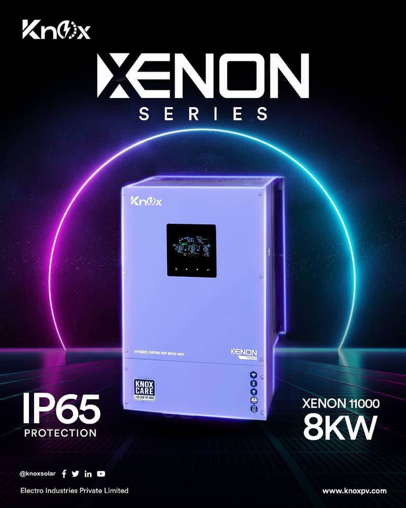 Knox Solar Hybrid Inverter Xenon Series 8kW IP65 PV 11kW Voltronic 0