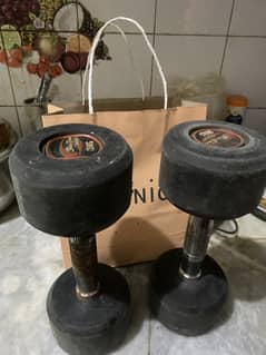 Rubber 3 kg each dumbbell pair total 6 kg