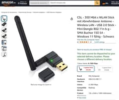 CSL - 300 Mbit s WLAN Stick mit Abnehmbarer Antenne - Wireless LAN -