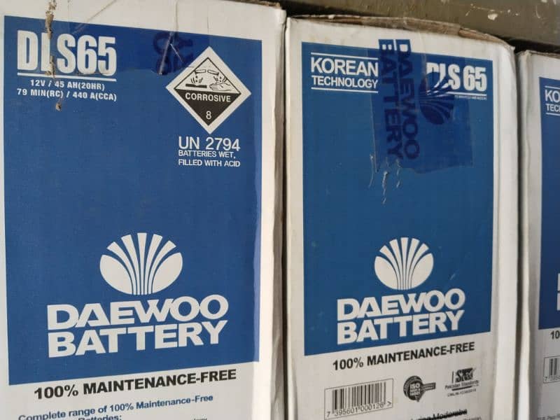 Daewoo dl 65 model 45 a h bast car battery 0