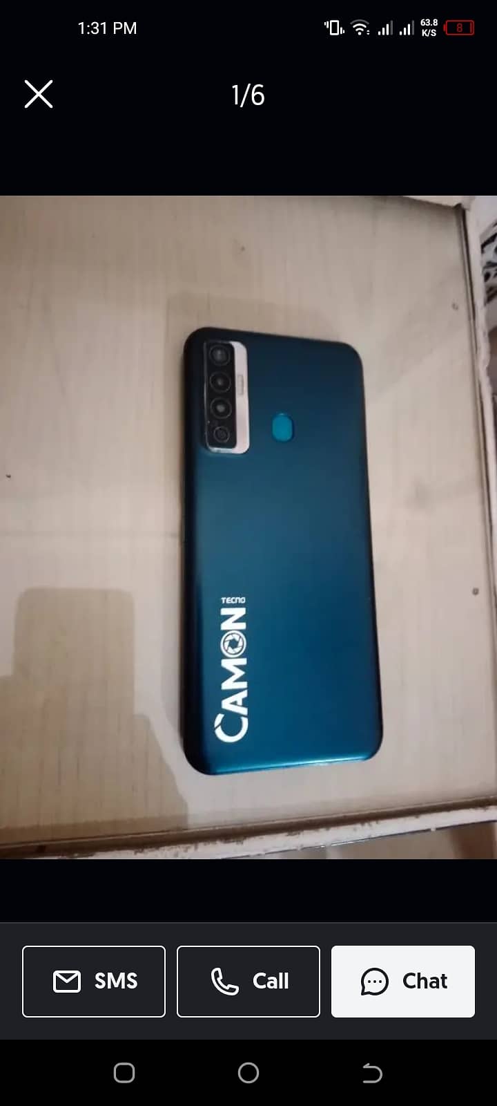 Tecno camon 17 mobile condition 10.8 hn rom 6 ram 128 0