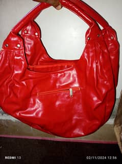 Soft Glossy nylon, shiny hand cum shoulder bag for girls;