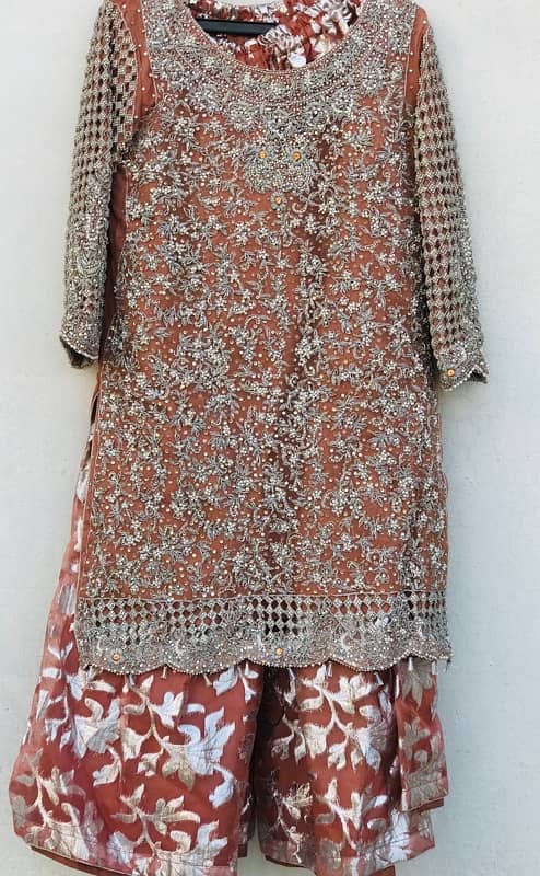 Peach Pink color Ghara for sale with totally hand work 1