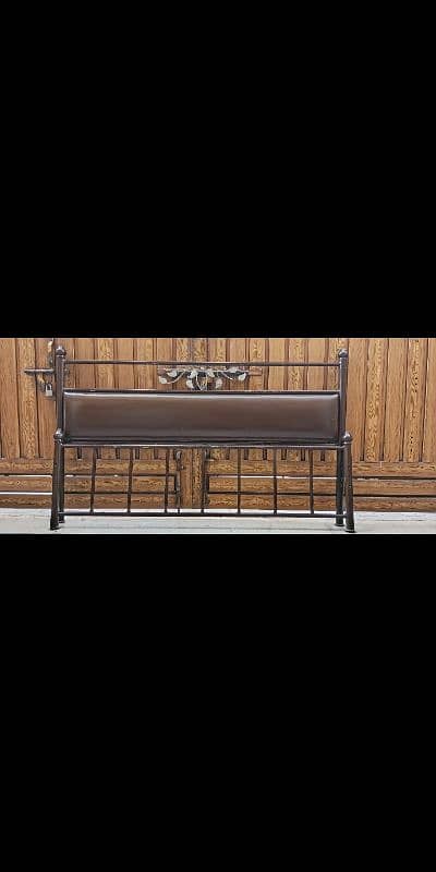 Iron Bed For Sale In Good condition with foam headbed 0