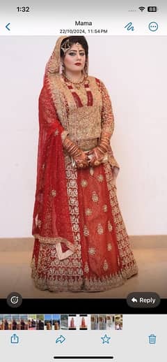 Bridal Dress/Red/Original Dress from Libas e Khas