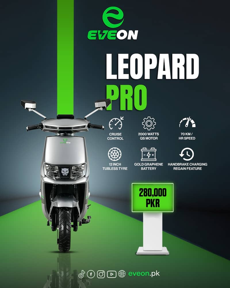 Electric Scooty , Eelctric Bikes Eve On LEOPARD Pro 2024 Full Loaded 3