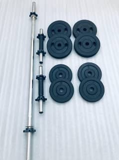 DUMBELLS RODS, WEIGHT PLATES GYM , RUBBER COATED DUMBELLS