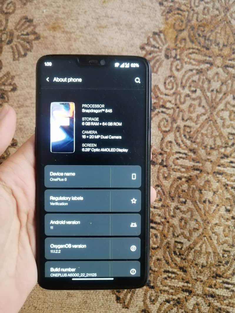 Oneplus 6 4/64 Pta Approved. 5