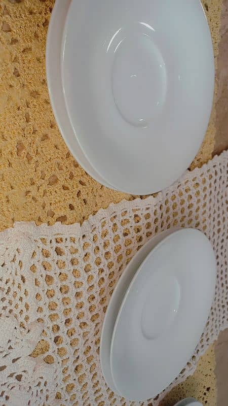 White crockery quarter plates 1