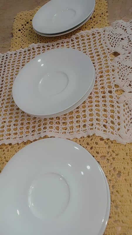 White crockery quarter plates 2