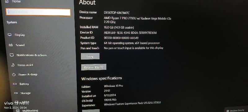 HP Elite book 775 g5 Ryzen 7 pro amd 0