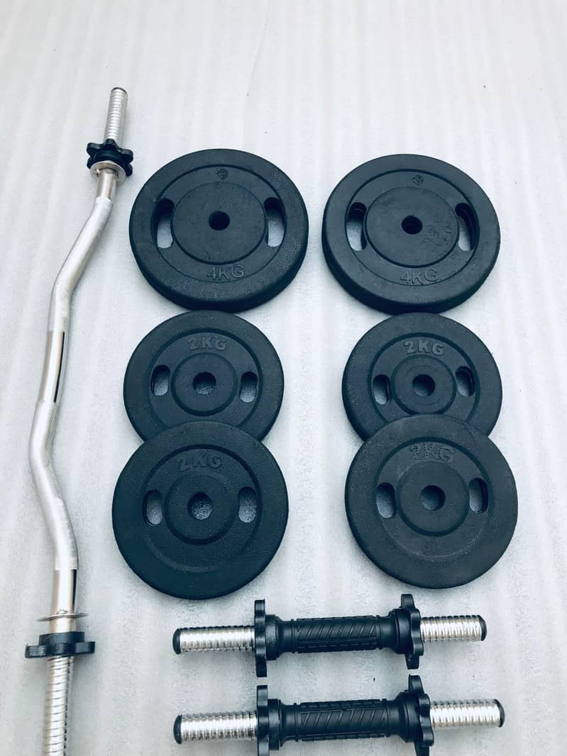 RUBBER COATED DUMBELLS , DUMBELL ROD, WEIGHT PLATES GYM, ON DEAL PRICE 4