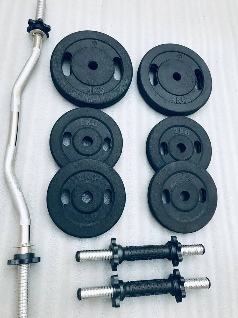 RUBBER COATED DUMBELLS , DUMBELL ROD, WEIGHT PLATES GYM, ON DEAL PRICE 5