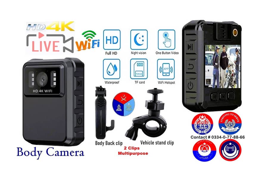 New 4K Body Worn Camera Body Cam WiFi Cctv Dash Camera & Police Camera 9