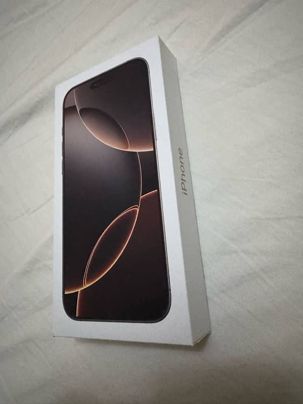 Apple IPhone 16 Pro Max 256 Desert sealed non active with charger 1