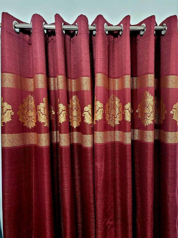 1 peice JACQUARD TOP BORDER CURTAINS 0