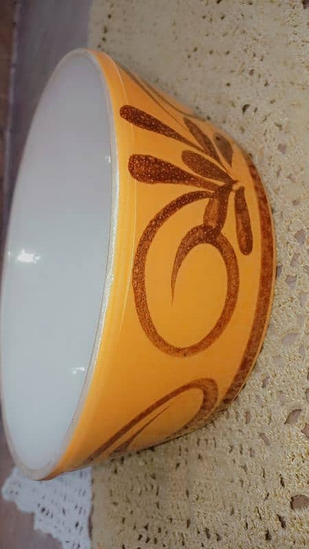 Mustard ceramic casserole 2