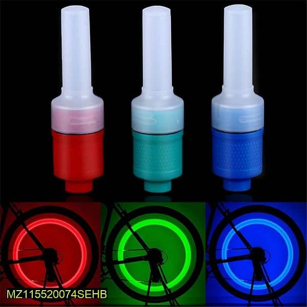 bicycle light three colour red blue green 6