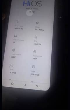 infinix hot 40pro 8+8 256urgent sale