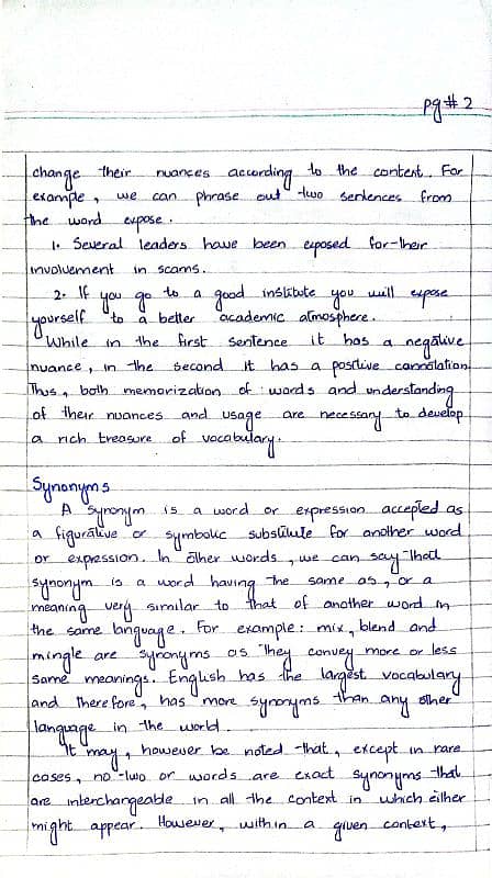 hand writing assignment work 3